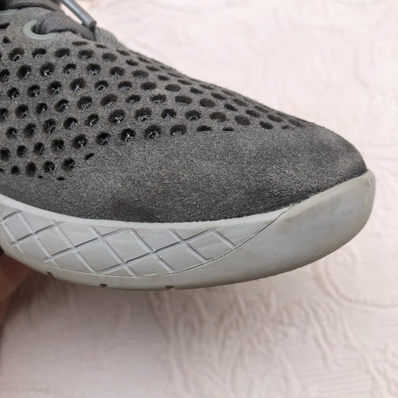 NOBULL Gray Suede Women's Lace Up Trainer Sneaker Shoes - Picture 2 of 6